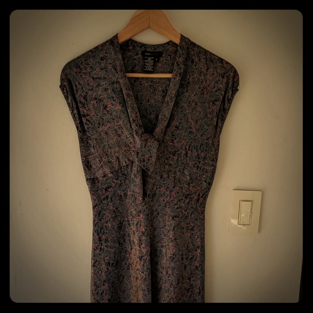BCBG silk painting dress